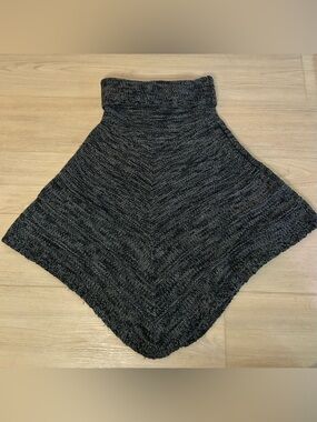 Merona Women's Dark Gray Chunky Knit Poncho